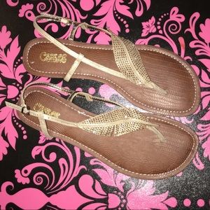 Carlos Santana Feather Sandals